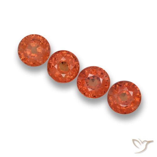 2.30ctw Naturel Orange rougeâtre Saphir, Tour, VVS-VS, Photo A