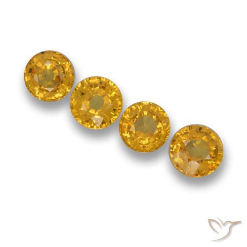 2.40ctw Natural Deep Golden Orange Sapphire, Round, VVS-VS