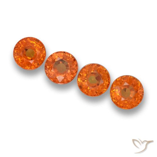 2.67ctw Natural Deep Orange Sapphire, Round, VVS-VS