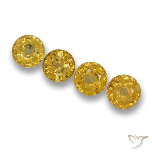 2.79 ct Yellow Sapphire, 4.9 mm Round Cut From Tanzania, Photo A