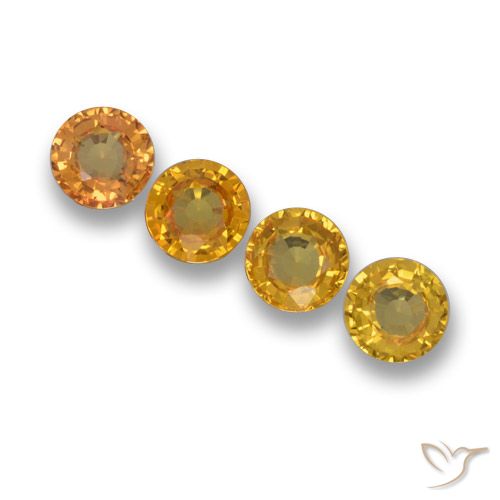 2.17ctw Natural Golden Orange Sapphire, Round, VVS