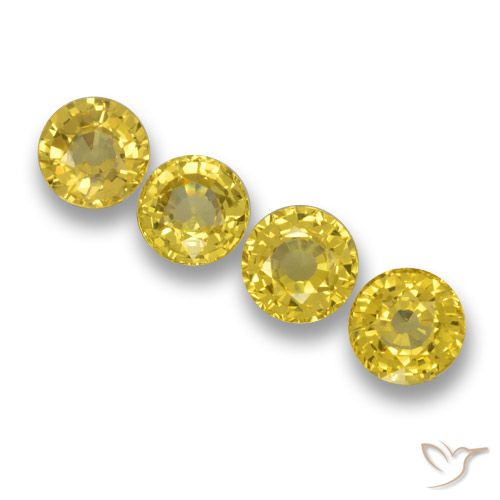 Желтый Сапфир Камень - 0.6ct Круглая Фасетная Огранка (ID: 461145)