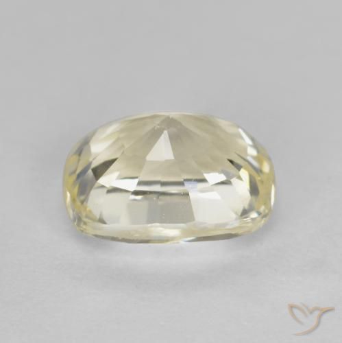 Sapphire Gemstone in 6.5 x 5.3 mm Size for Sale, Sapphire Stone in Light Yellow Color