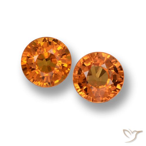 1.23ctw Natural Yellowish Orange Sapphire, Round, VVS-VS