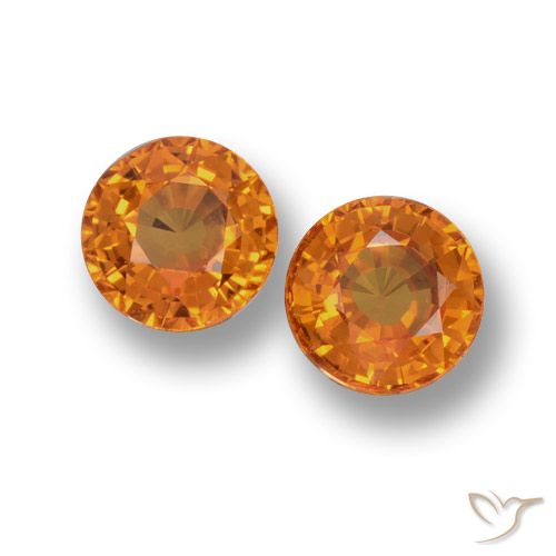 1.23ctw Natural Medium Orange Sapphire, Round, VVS-VS