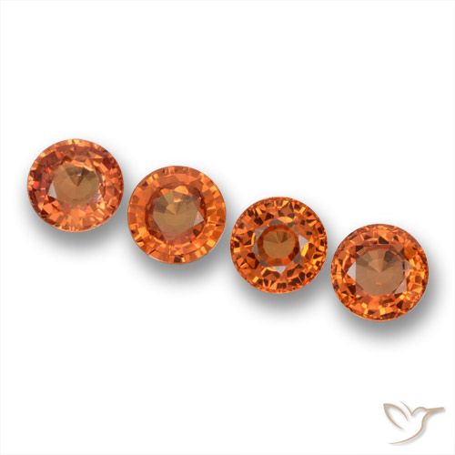 2.36ctw Natural Deep Orange Sapphire, Round, VVS-VS