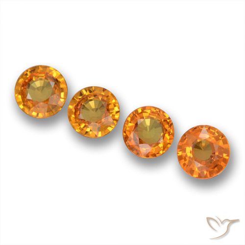 2.04ctw Natural Apricot Orange Sapphire, Round, VS