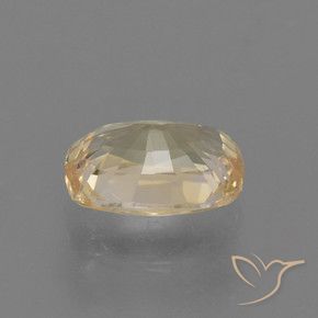 Sapphire Gemstone in 6.6 x 5.2 mm Size for Sale, Sapphire Stone in Cream Color