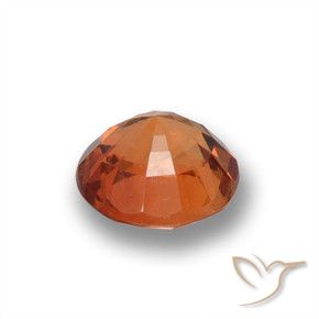 Sapphire Gemstone in 4.8 mm Size for Sale, Sapphire Stone in Medium Orange Color