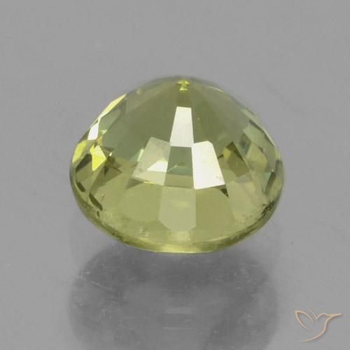 Sapphire Gemstone in 5 mm (calibrated) Size for Sale, Sapphire Stone in Greenish Yellow Color