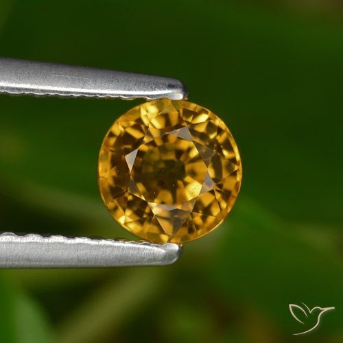 0.68ct Natural Dark Golden Sapphire, Round, VVS-VS