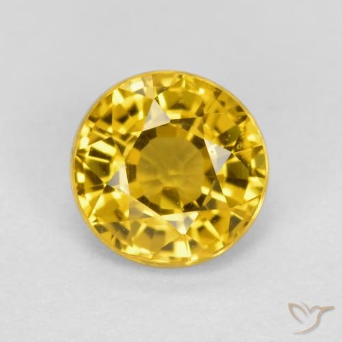 0.69ct Natural Golden Sapphire, Round, VVS-VS