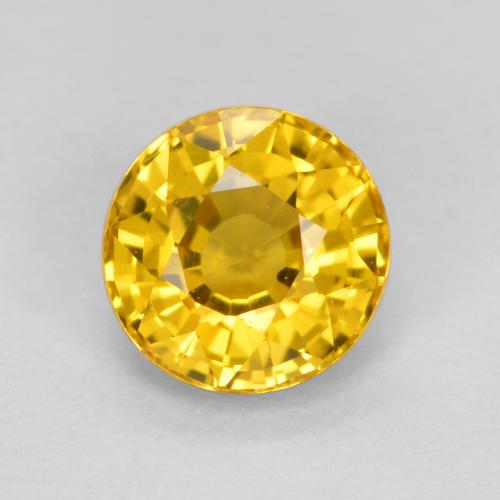 Amarillo púrpura Zafiro Gema - 0.7ct Faceta Redonda (ID: 461889)