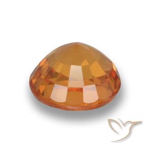 Sapphire Gemstone in 5 mm (calibrated) Size for Sale, Sapphire Stone in Bright Orange Color