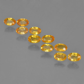Naranja dorado intenso Zafiro Gema - 0.3ct Forma ovalada (ID: 461968)