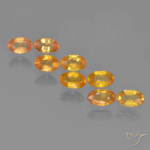 Dark Orange-Gold Sapphire Gem - 0.3ct Oval Facet (ID: 461969)