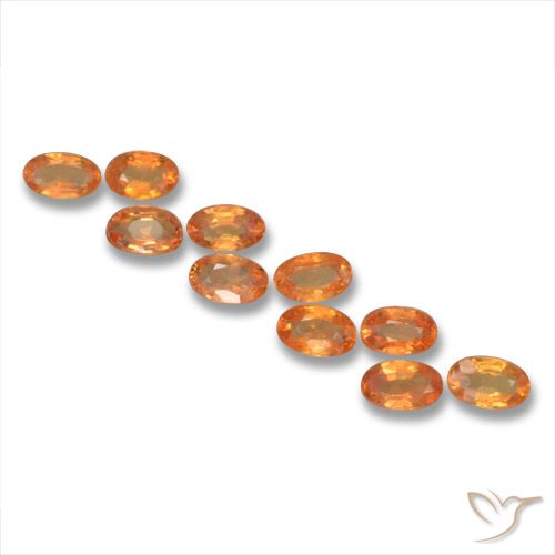 3.45ctw Natural Bright Orange Sapphire, Oval, VS