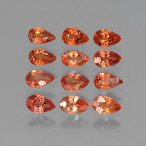 Medium Red Сапфир Камень - 0.3ct Фасетная Груша (ID: 462019)