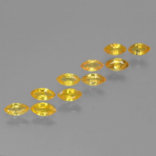 Amarillo miel Zafiro Gema - 0.2ct Forma marquesa (ID: 462075)