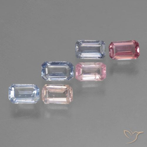 Многоцветный Сапфир Камень - 0.4ct Восьмиугольная ступенчатая огранка (ID: 462114)