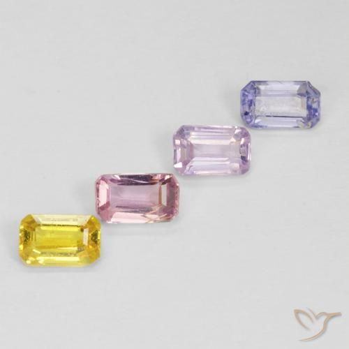 Multicolor Sapphire Gem - 0.4ct Octagon Step Cut (ID: 462116)