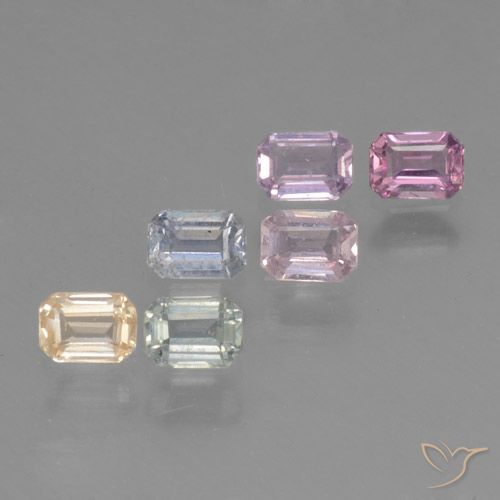 Multicolor Zafiro Gema - 0.3ct Corte octagonal (ID: 462117)