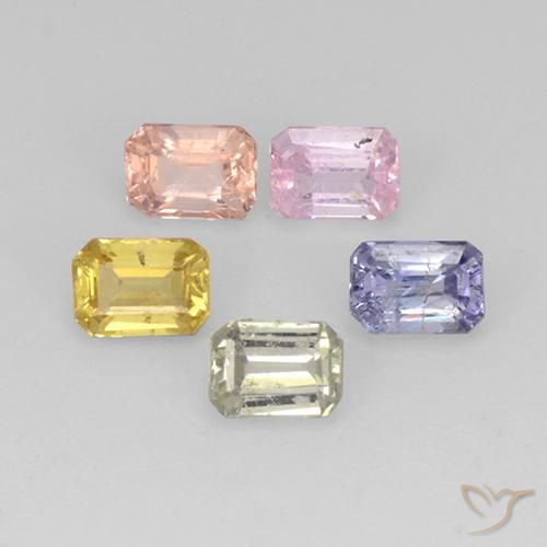 Multicolor Zafiro Gema - 0.3ct Corte octagonal (ID: 462143)
