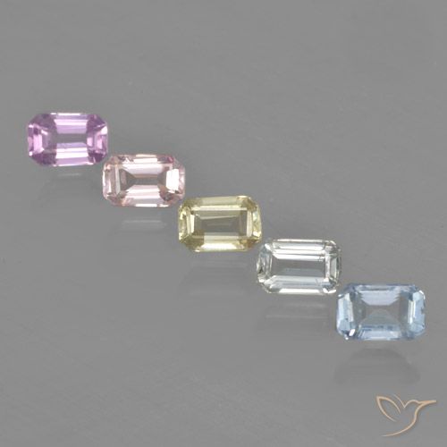 Multicolore Zaffiro Gem - 0.4ct Taglio ottagonale (ID: 462168)