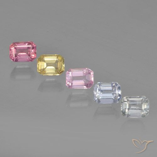 Multicolor Sapphire Gem - 0.3ct Octagon Step Cut (ID: 462173)
