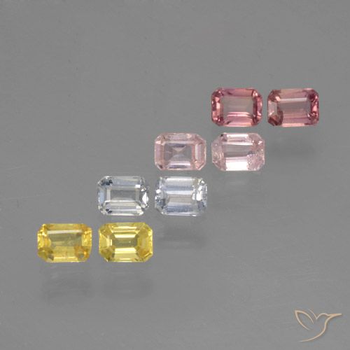 彩色 蓝宝石 Gem - 0.3ct 八角阶梯切割 (ID: 462207)