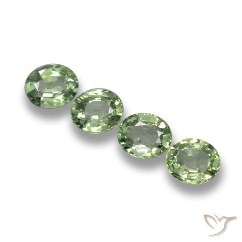 3.47ctw Natural Medium Green Sapphire, Oval, VVS-VS