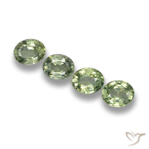 2.94ctw Natural Sage Green Sapphire, Oval, VVS-VS