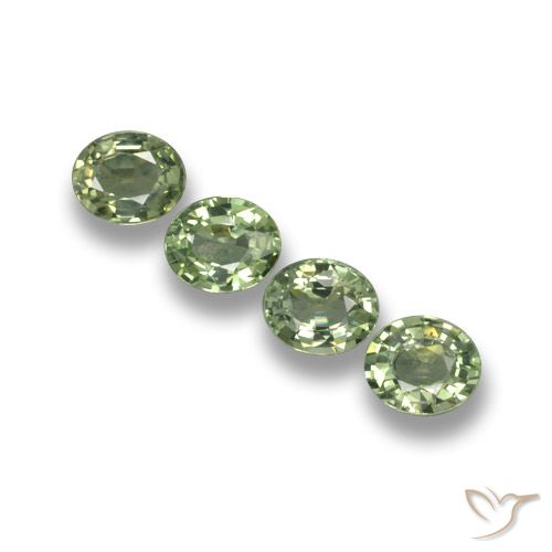 3.01 ct Loose Green Sapphire, 5.9 x 4.9 mm Oval Cut From Tanzania, Photo A