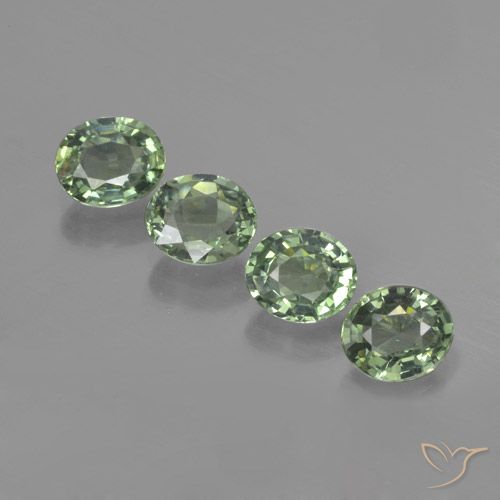 3.28ctw Natural Light Forest Green Sapphire, Oval, VVS-VS