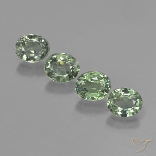 3.17ctw Natural Light Forest Green Sapphire, Oval, VVS-VS