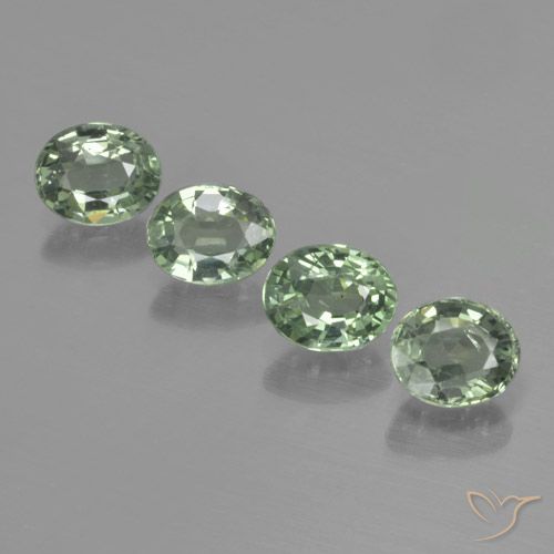 3.28ctw Natural Medium-Light Green Sapphire, Oval, VVS-VS