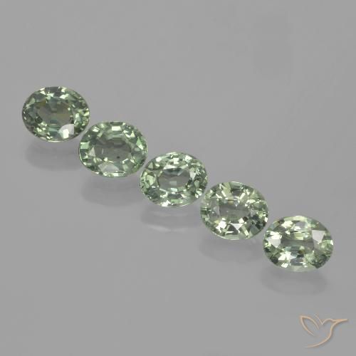 4.20ctw Natural Mossy Green Sapphire, Oval, VVS-VS