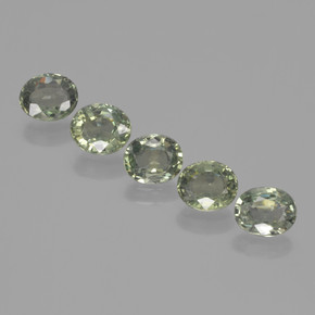 Light Green Sapphire Gem - 0.8ct Oval Facet (ID: 462659)