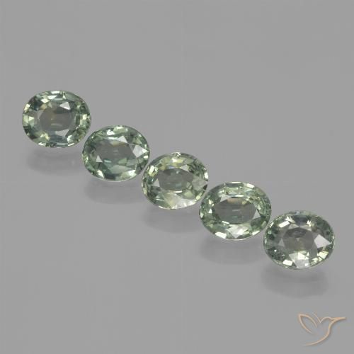 4.19ctw Natural Light Forest Green Sapphire, Oval, VVS-VS