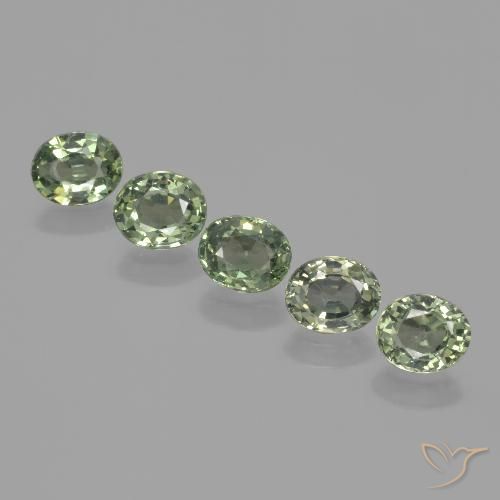 3.62ctw Natural Earthy Green Sapphire, Oval, VVS-VS