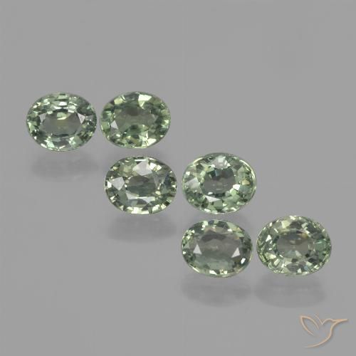 4.38ctw Natural Light Forest Green Sapphire, Oval, VVS-VS