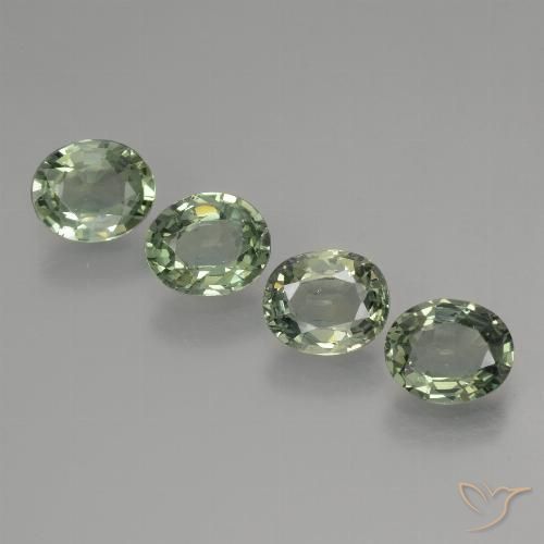 2.89ctw Natural Medium Light Green Sapphire, Oval, VVS-VS