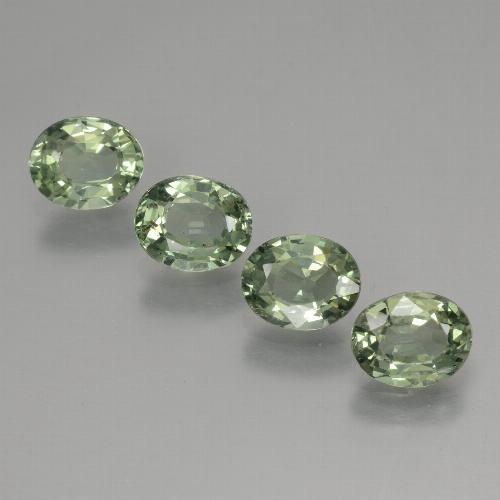 Forêt verte Saphir gemme - 0.8ct Ovale facette (ID: 462728)