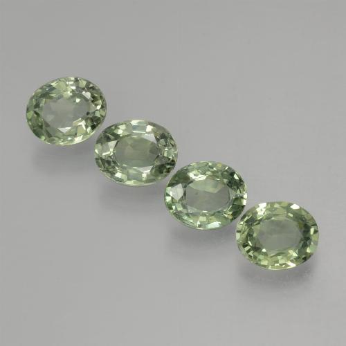 Vert clair Saphir gemme - 0.7ct Ovale facette (ID: 462734)