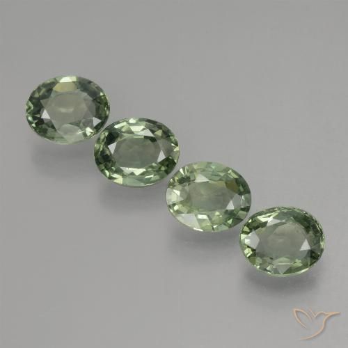2.80ctw Natural Light Green Sapphire, Oval, VVS-VS