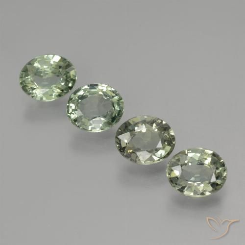 2.99ctw Natural Light Green Sapphire, Oval, VVS-VS