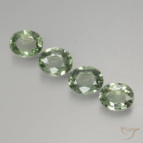 2.80ctw Natural Medium Light Green Sapphire, Oval, VVS-VS