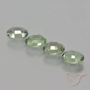 Sapphire Gemstones in 6.1 x 5 mm Size for Sale, Sapphire Stones in Earthy Green Color