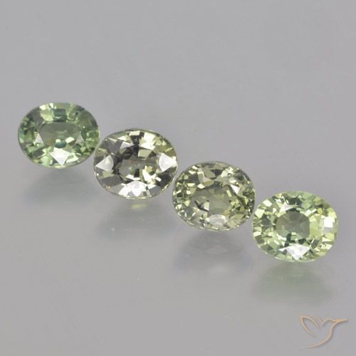3.55ctw Natural Light Green Sapphire, Oval, VVS-VS