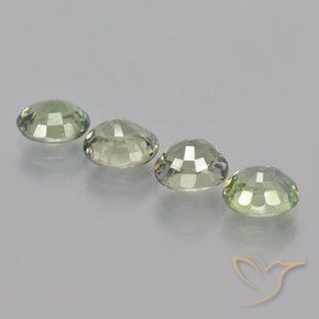 Sapphire Gemstones in 5.9 x 4.9 mm Size for Sale, Sapphire Stones in Light Green Color